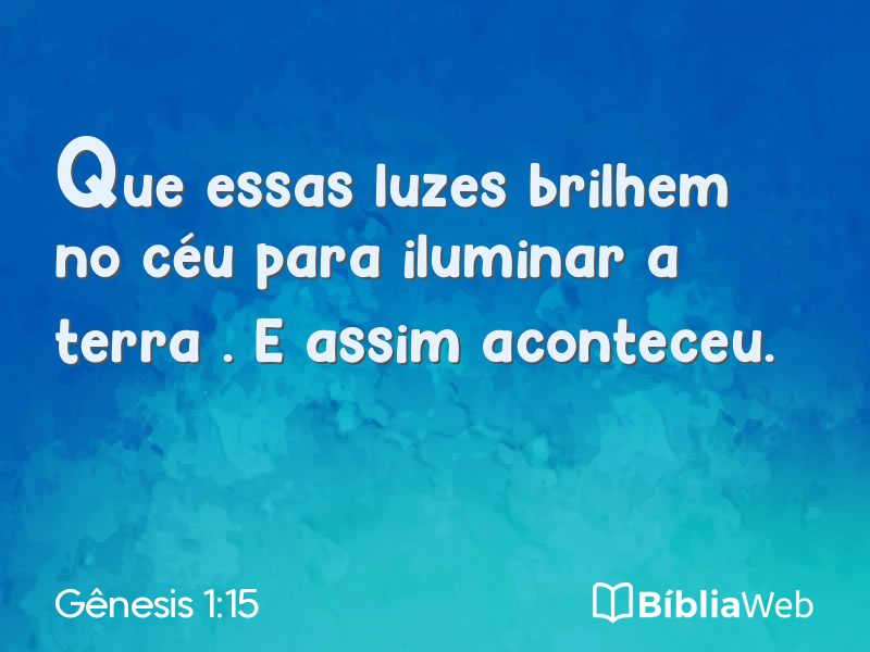 Gênesis 1:15 em imagem para compartilhar