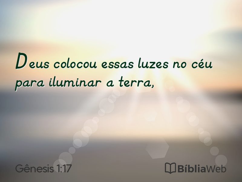 Gênesis 1:17 em imagem para compartilhar