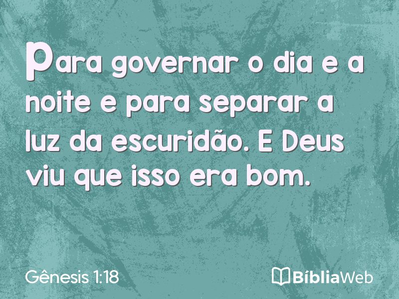 Gênesis 1:18 em imagem para compartilhar