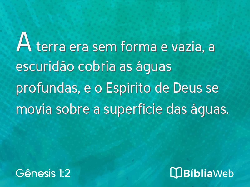 Gênesis 1:2 em imagem para compartilhar