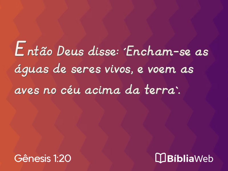 Gênesis 1:20 em imagem para compartilhar