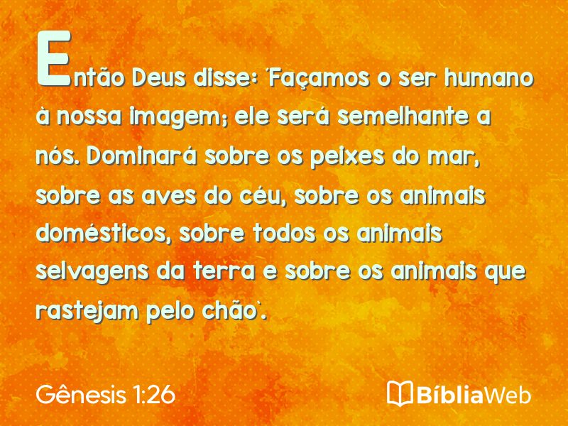 Gênesis 1:26 em imagem para compartilhar