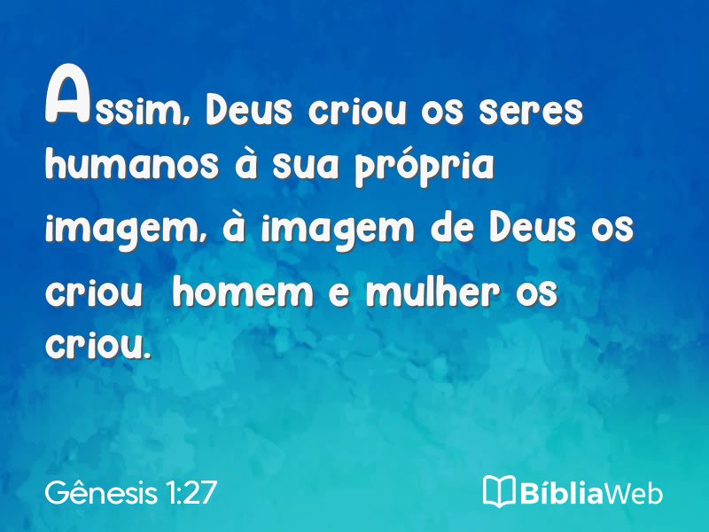 Gênesis 1:27 em imagem para compartilhar
