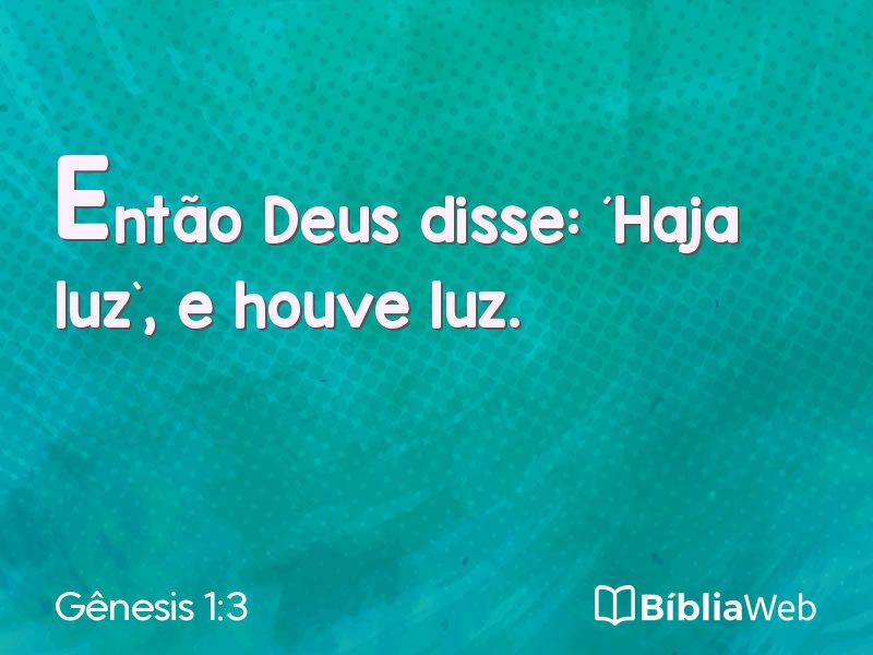 Gênesis 1:3 em imagem para compartilhar