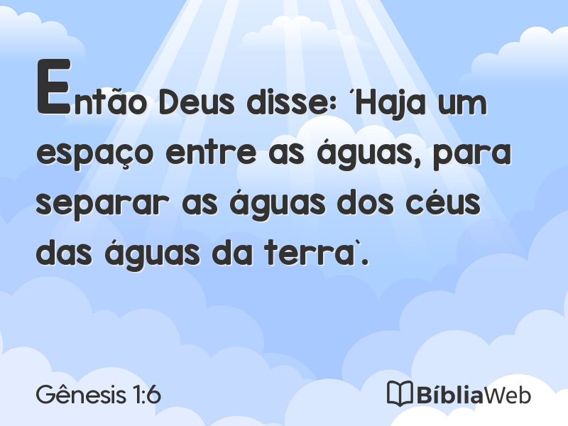 Gênesis 1:6 em imagem para compartilhar