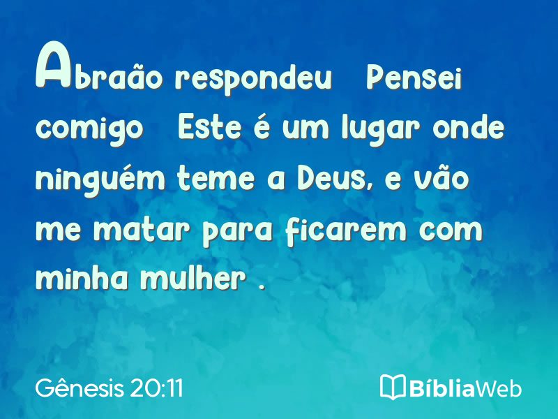Gênesis 20:11 em imagem para compartilhar