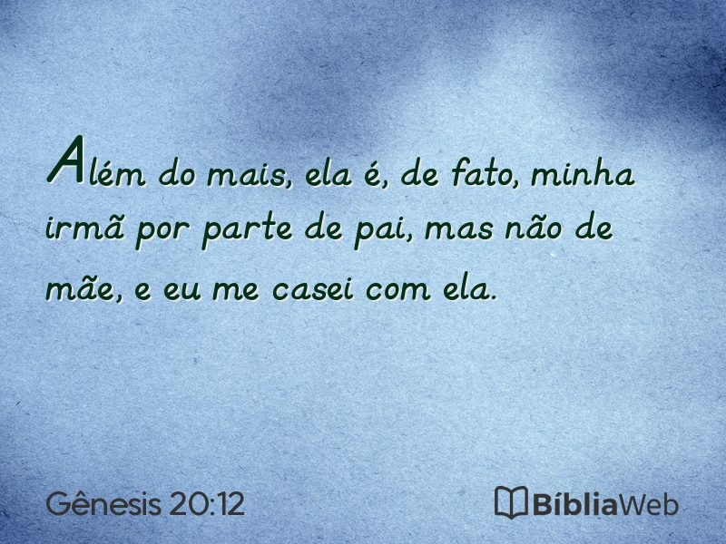 Gênesis 20:12 em imagem para compartilhar