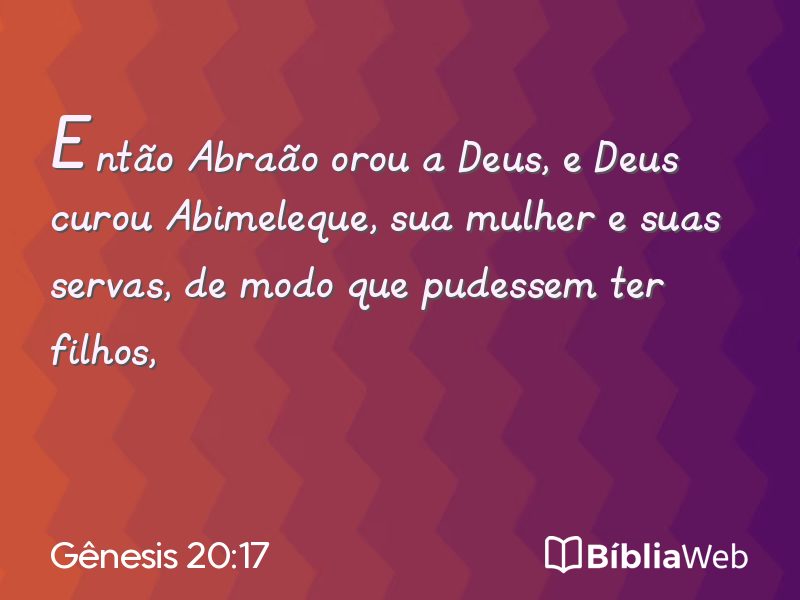 Gênesis 20:17 em imagem para compartilhar