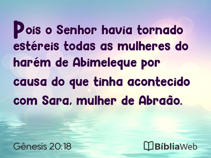 Gênesis 20:18 em imagem para compartilhar