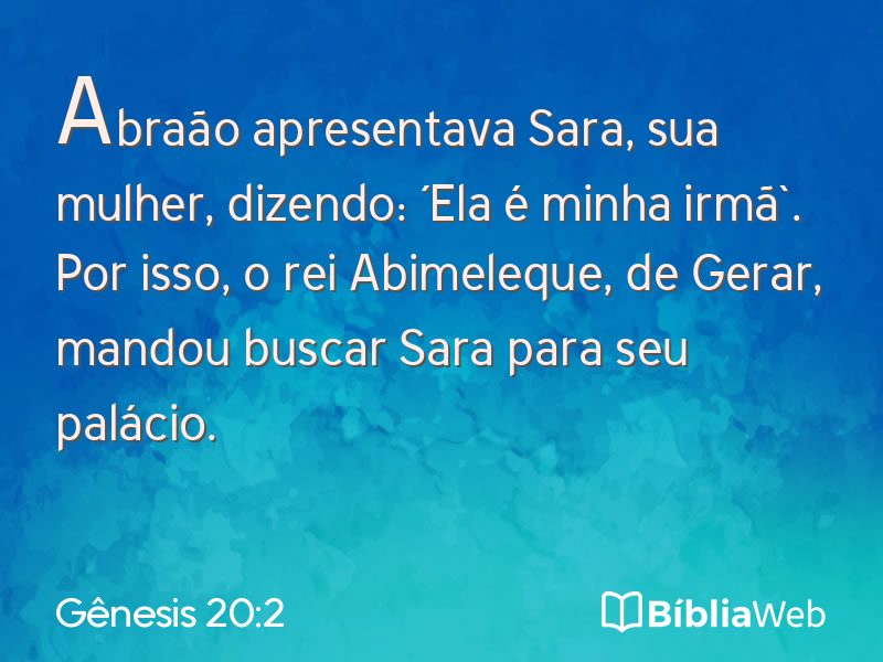 Gênesis 20:2 em imagem para compartilhar