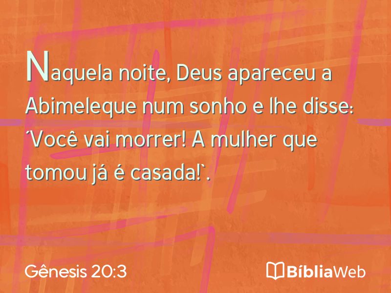 Gênesis 20:3 em imagem para compartilhar
