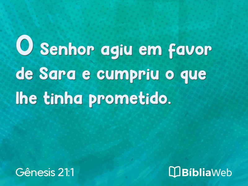 Gênesis 21:1 em imagem para compartilhar