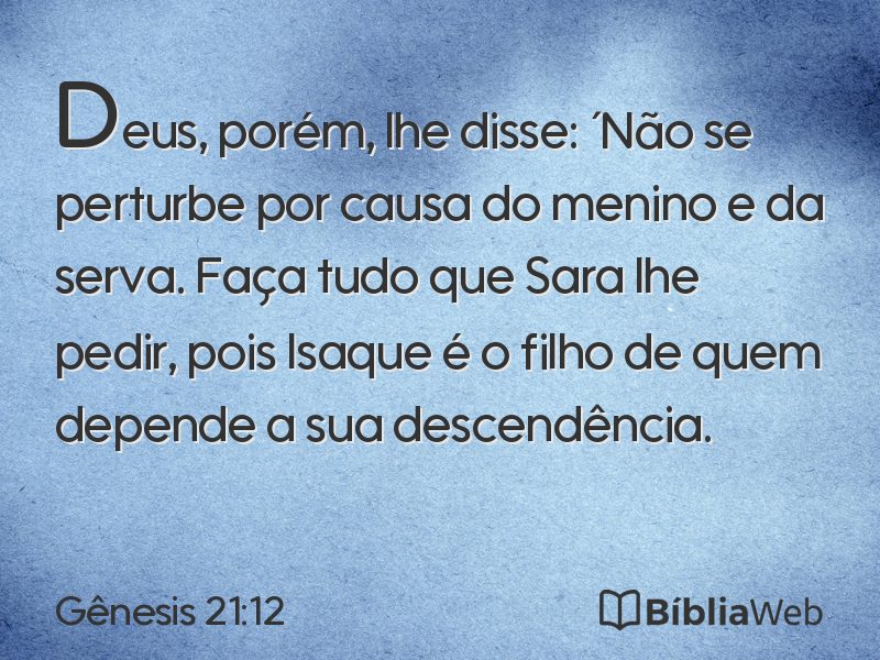 Gênesis 21:12 em imagem para compartilhar