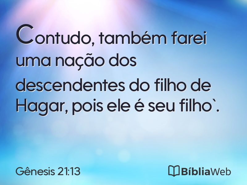 Gênesis 21:13 em imagem para compartilhar
