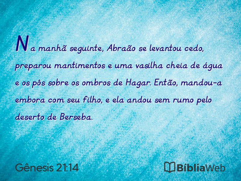 Gênesis 21:14 em imagem para compartilhar