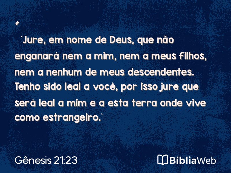 Gênesis 21:23 em imagem para compartilhar