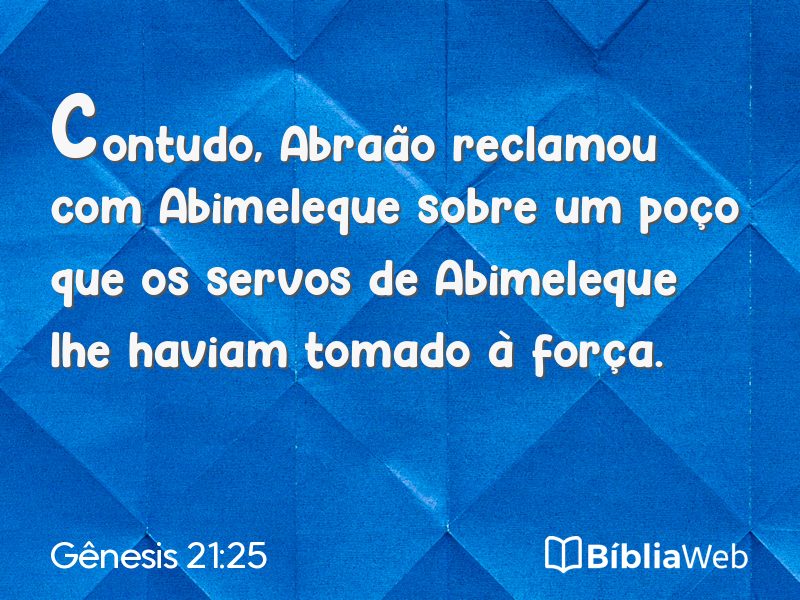Gênesis 21:25 em imagem para compartilhar