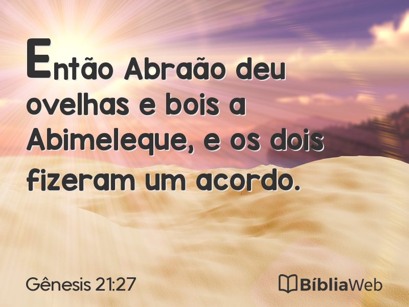 Gênesis 21:27 em imagem para compartilhar