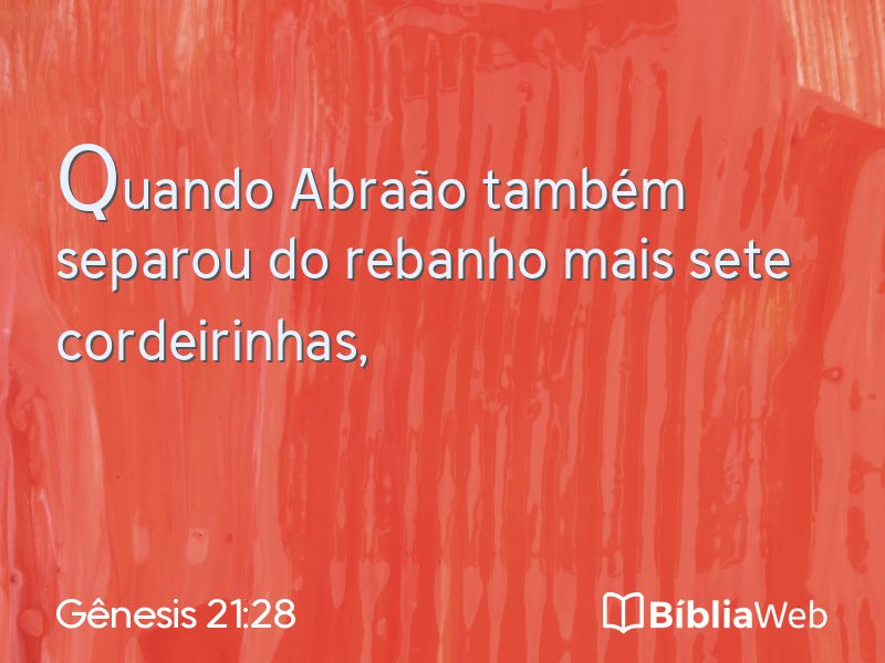 Gênesis 21:28 em imagem para compartilhar