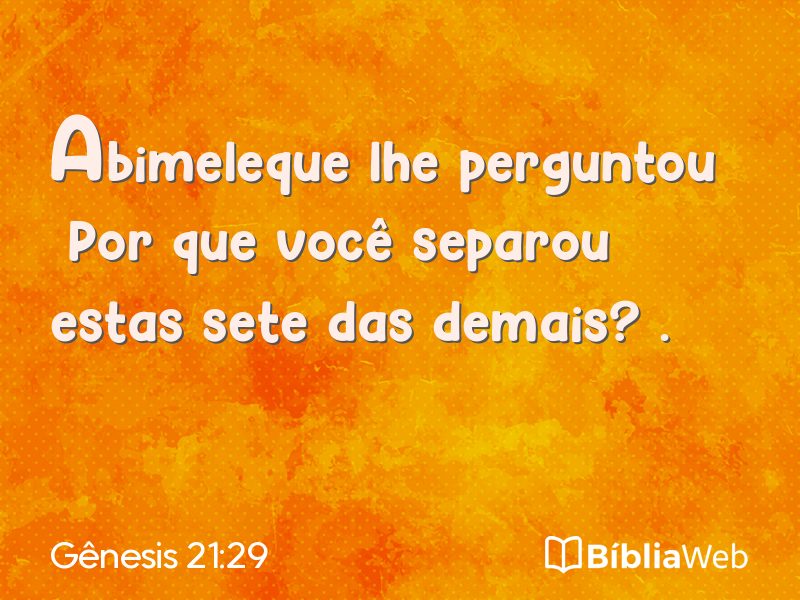 Gênesis 21:29 em imagem para compartilhar