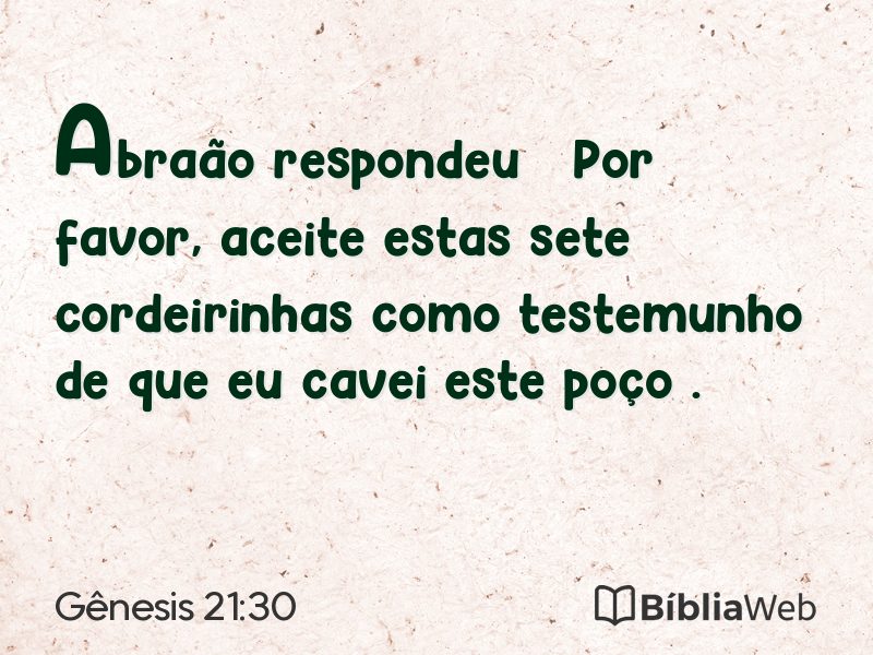 Gênesis 21:30 em imagem para compartilhar