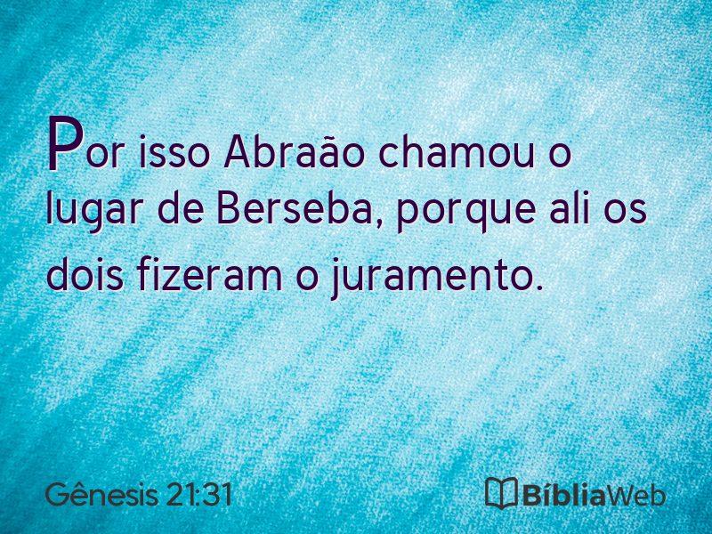 Gênesis 21:31 em imagem para compartilhar