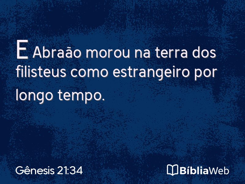 Gênesis 21:34 em imagem para compartilhar