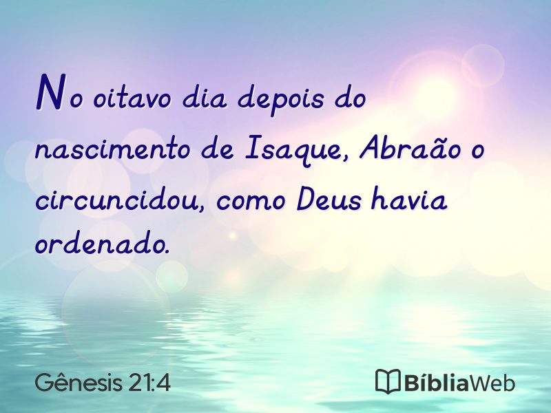 Gênesis 21:4 em imagem para compartilhar