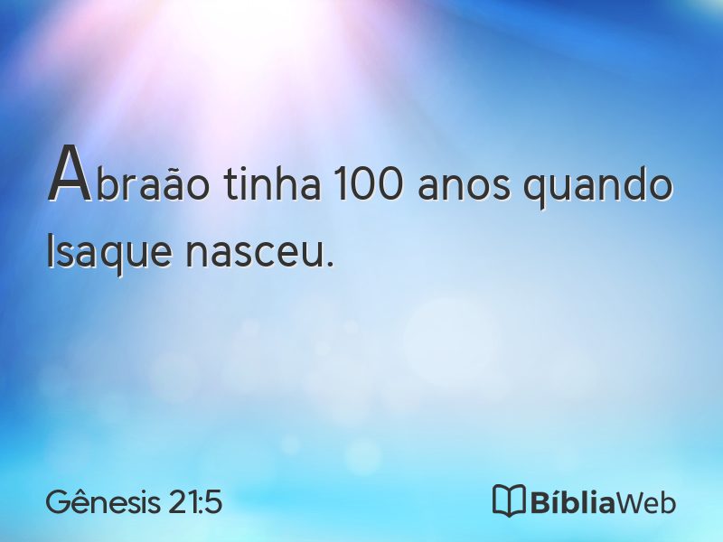Gênesis 21:5 em imagem para compartilhar