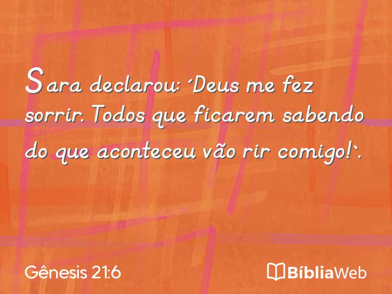 Gênesis 21:6 em imagem para compartilhar