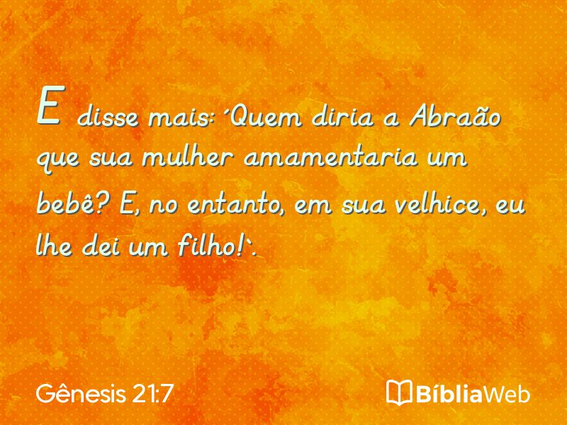 Gênesis 21:7 em imagem para compartilhar