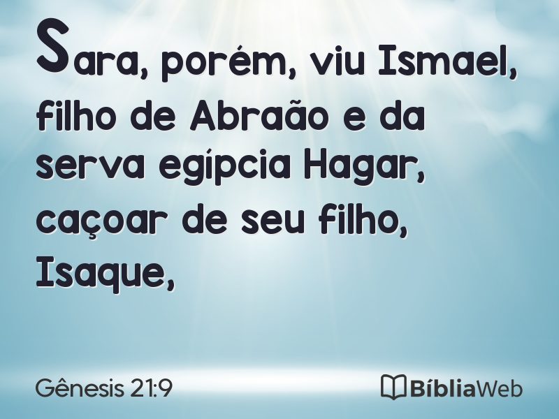 Gênesis 21:9 em imagem para compartilhar
