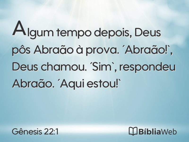 Gênesis 22:1 em imagem para compartilhar