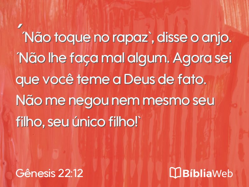 Gênesis 22:12 em imagem para compartilhar