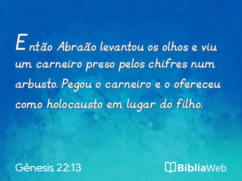 Gênesis 22:13 em imagem para compartilhar