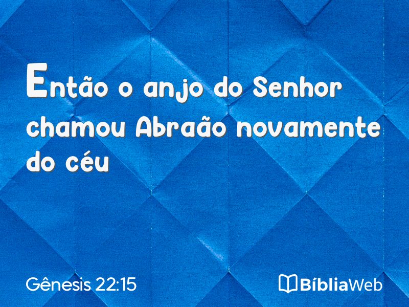 Gênesis 22:15 em imagem para compartilhar