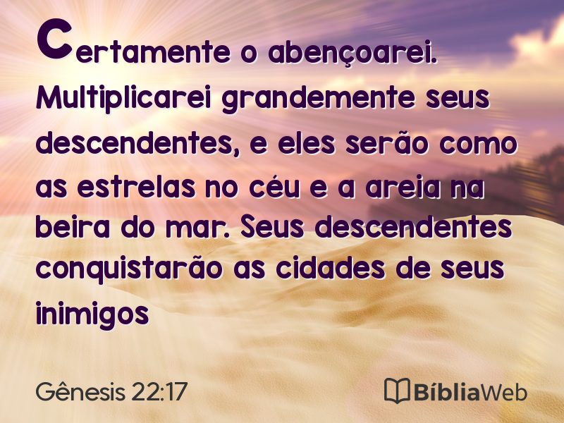 Gênesis 22:17 em imagem para compartilhar