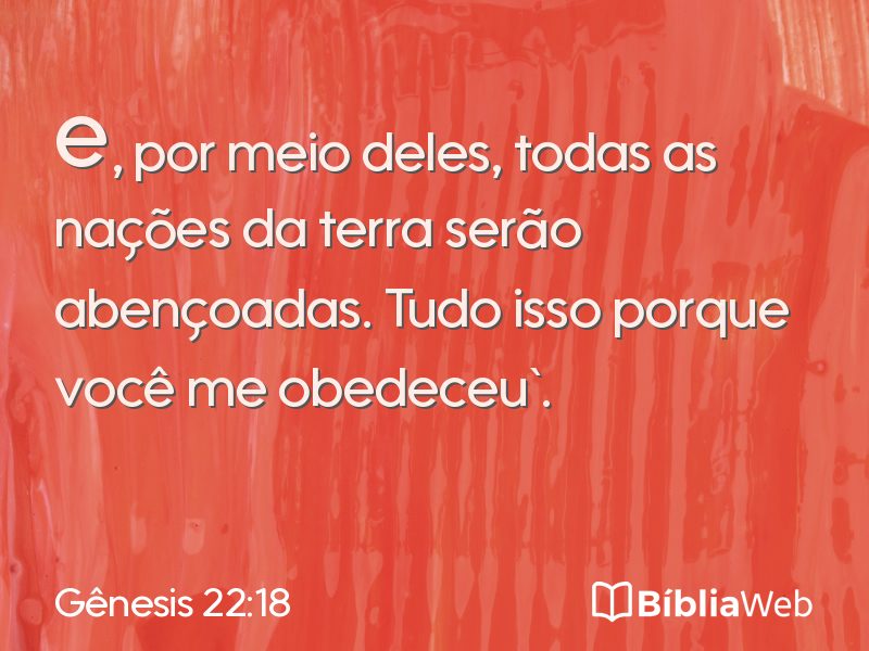 Gênesis 22:18 em imagem para compartilhar