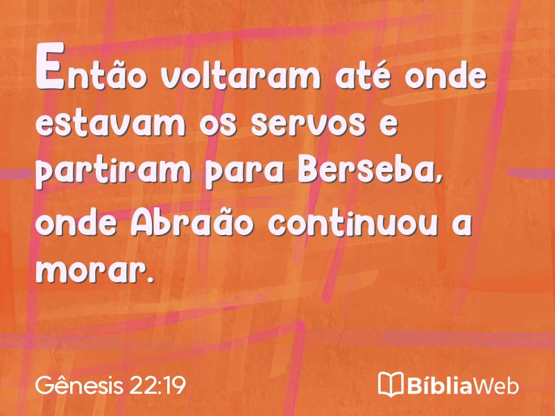 Gênesis 22:19 em imagem para compartilhar