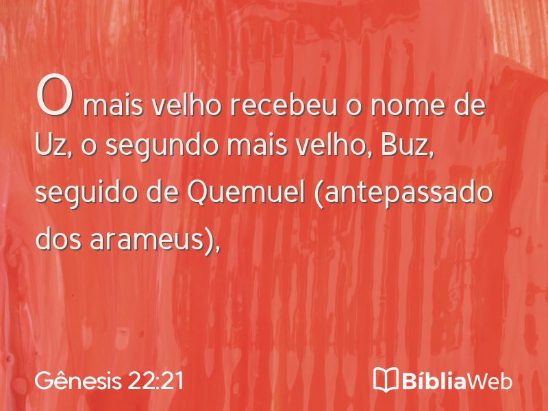 Gênesis 22:21 em imagem para compartilhar