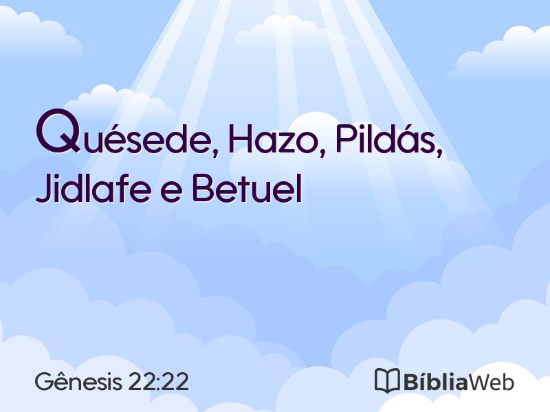 Gênesis 22:22 em imagem para compartilhar