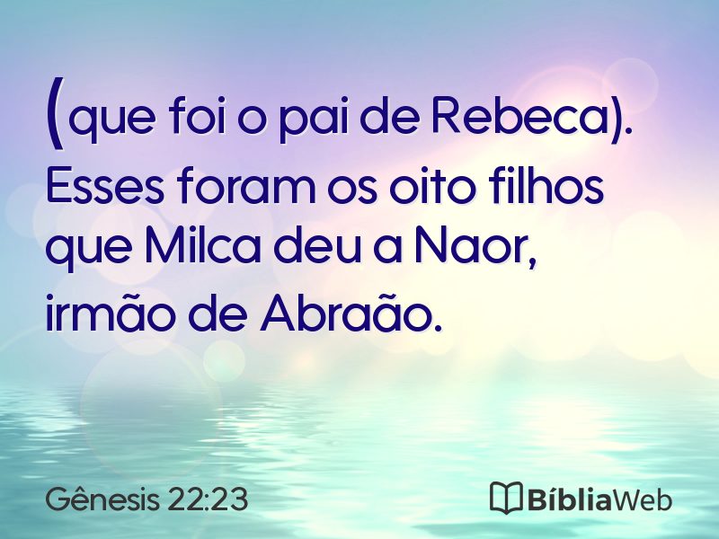 Gênesis 22:23 em imagem para compartilhar