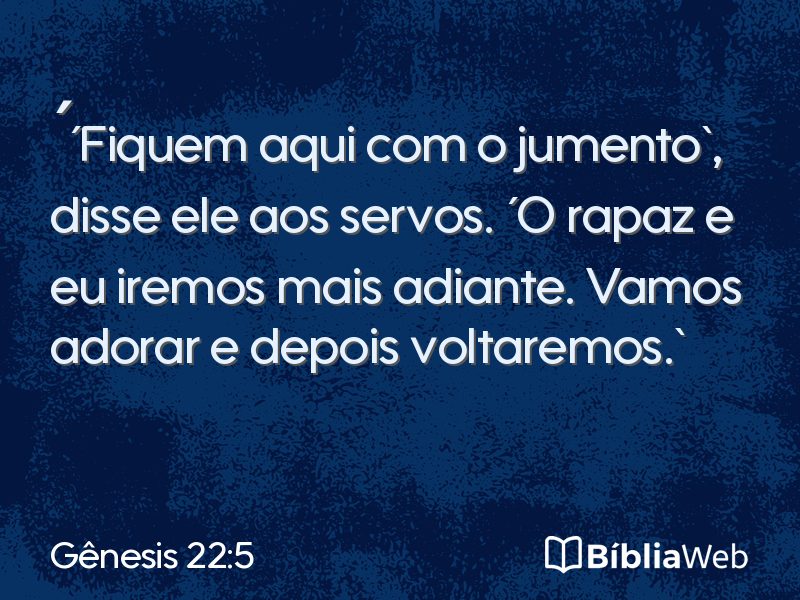 Gênesis 22:5 em imagem para compartilhar