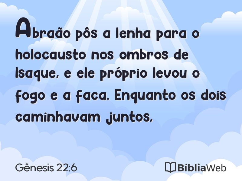 Gênesis 22:6 em imagem para compartilhar