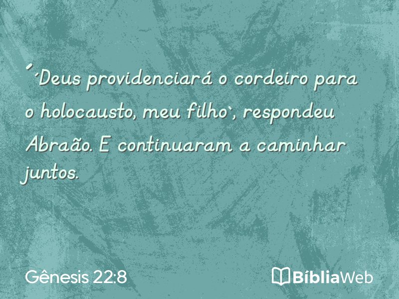 Gênesis 22:8 em imagem para compartilhar