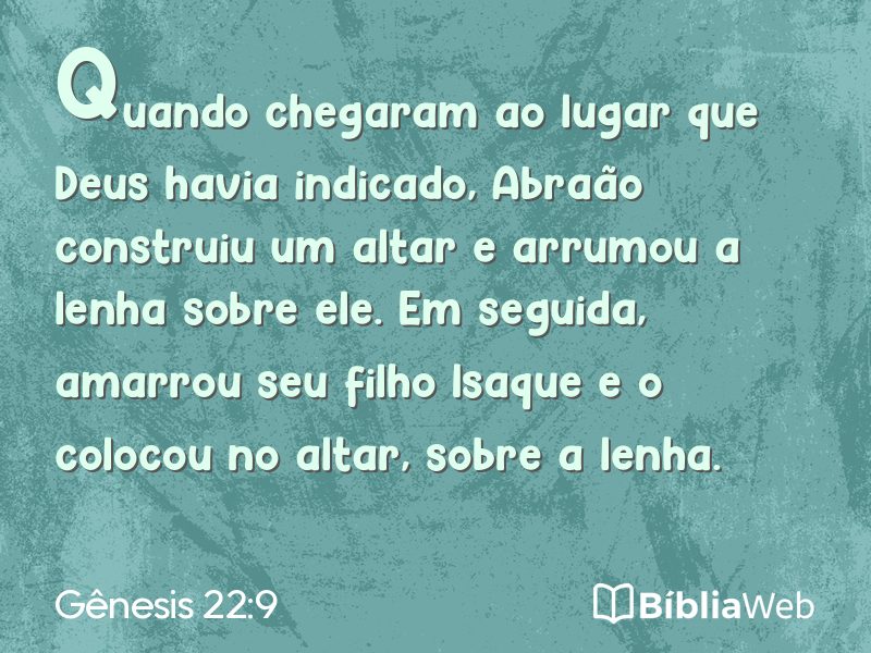 Gênesis 22:9 em imagem para compartilhar