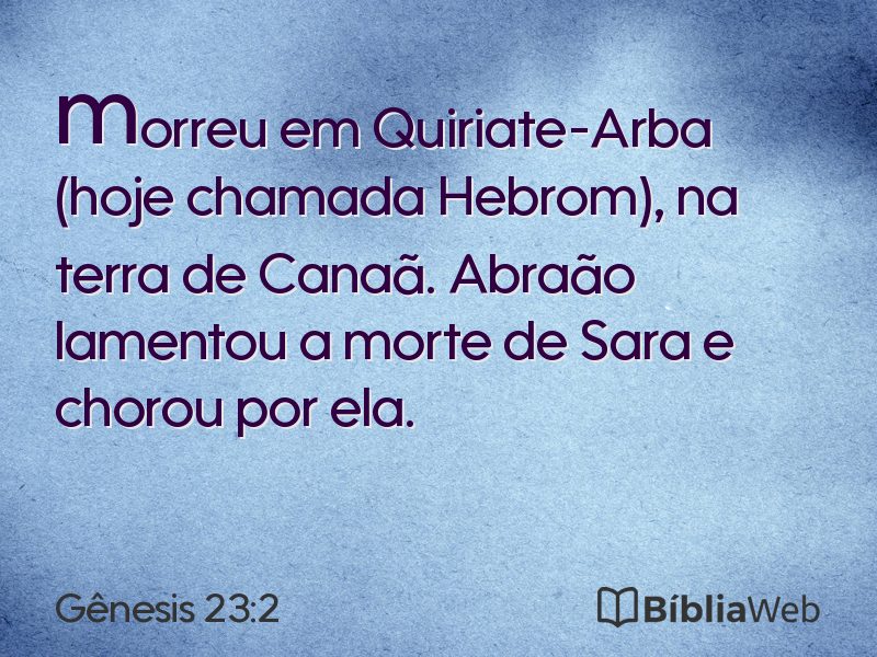 Gênesis 23:2 em imagem para compartilhar