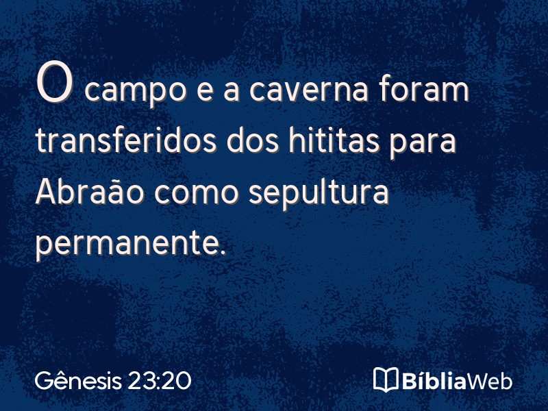 Gênesis 23:20 em imagem para compartilhar