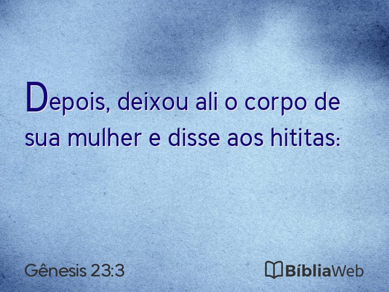 Gênesis 23:3 em imagem para compartilhar
