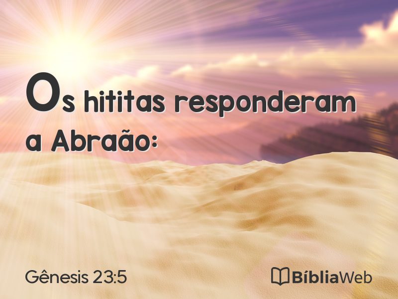 Gênesis 23:5 em imagem para compartilhar